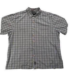 Vintage Abercrombie‎ & Fitch Men's XL Plaid Short Sleeve Button Down Shirt heavy